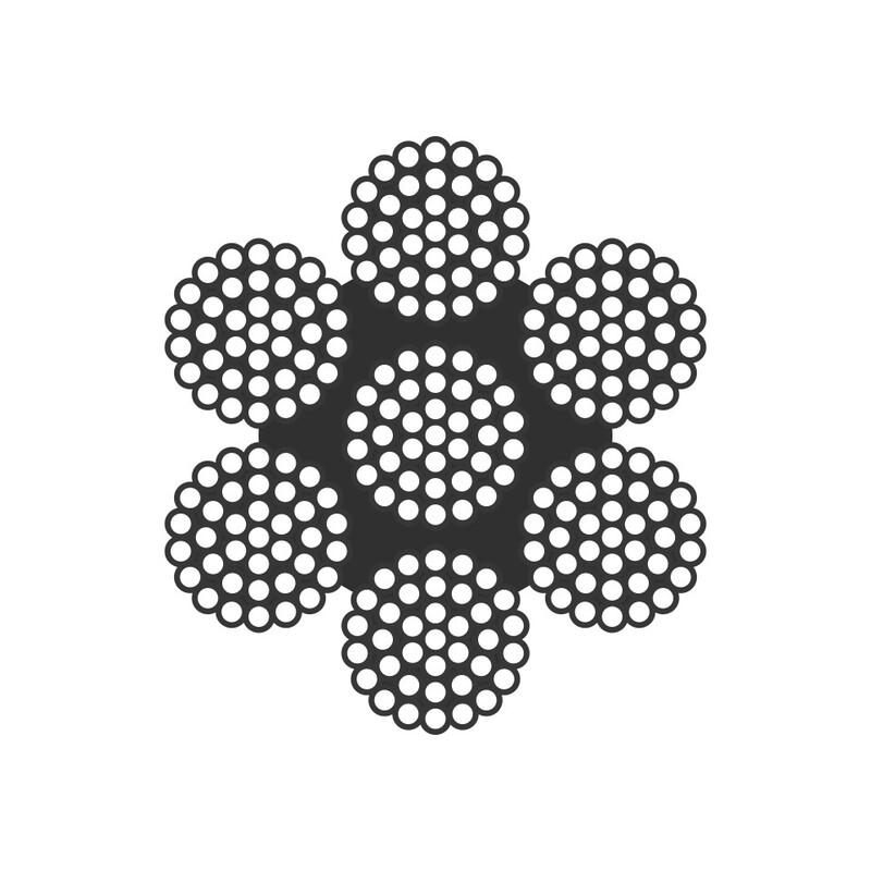 6x37-IWRC Bright Steel Wire Rope