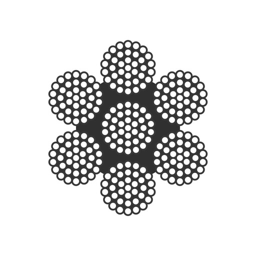 6x37-IWRC Bright Steel Wire Rope