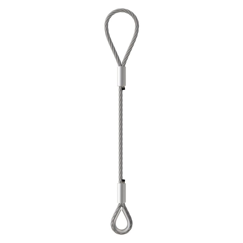 Standard Soft Eye & Thimble Eye Wire Rope Sling with Alum Ferrule