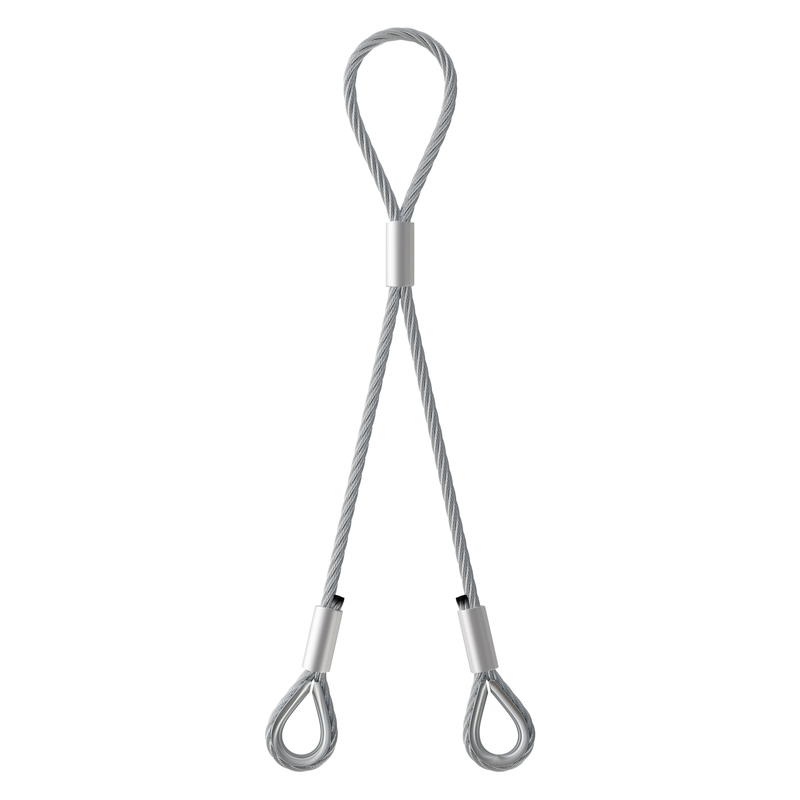 Two-leg Standard Soft Eye & Thimble Wire Rope Sling With Aluminum Ferrule