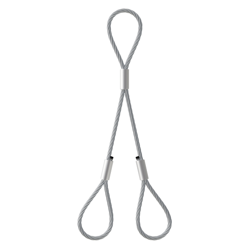 Two-leg Standard Soft Eye Wire Rope Sling with Alum Ferrule